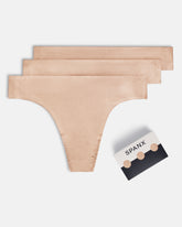 SPANXsmooth™ Fit-To-You Supima® Cotton Thong 3-Pack | Toasted Oatmeal